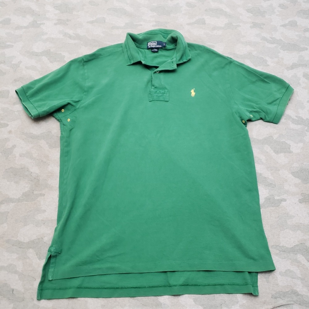 Polo Ralph Lauren‎ Polo Shirt Mens Large Green Preppy Short Sleeve Academia